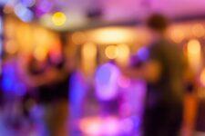 Defocused background, night club, dance party, bokeh