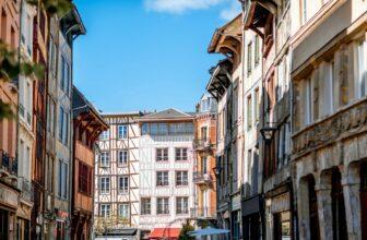 Houses in Rouen city in France